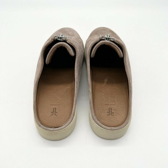 Frye Lena Dusty Rose Pink Suede Leather Sneaker Mule 8.5 - Picture 5 of 7